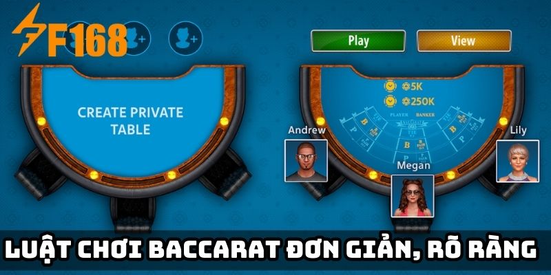 Luật chơi baccarat đơn giản, rõ ràng