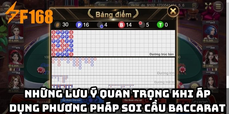 Những lưu ý quan trọng khi áp dụng phương pháp soi cầu baccarat